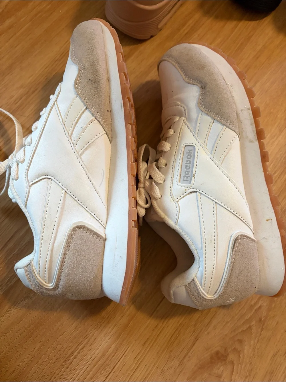 Women’s White Lace-Up Sneakers with Suede Trim
